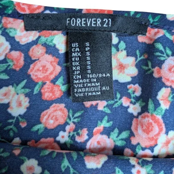 Forever 21 Pink Floral Flowy Tank Top Women Size S - Picture 8 of 8